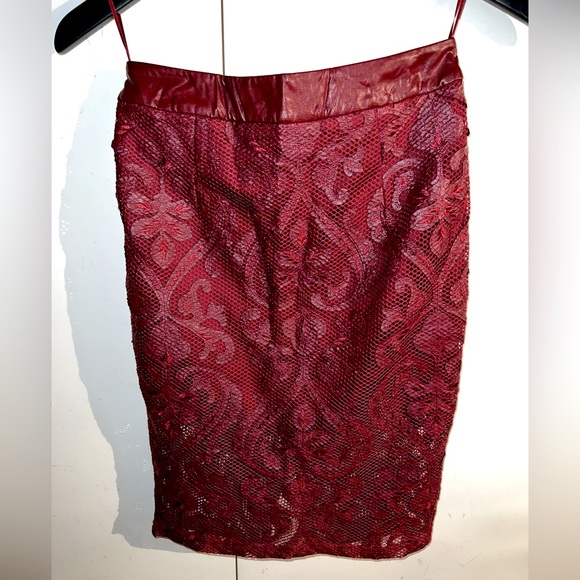 Red Lace Skirt - Picture 1 of 2
